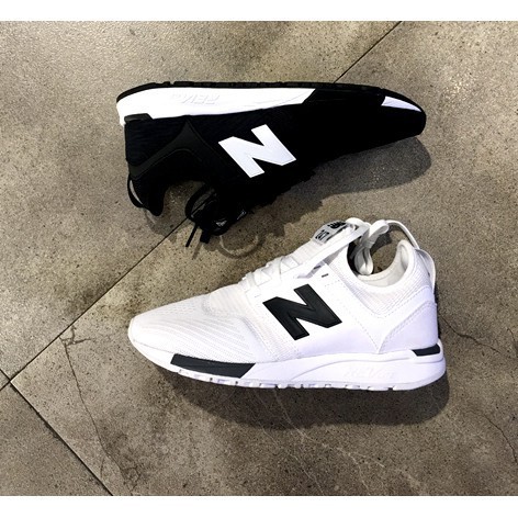 【Bắn thật】New Balance 247 chạy bộ màu đen trắng lưới Panda Giới hạn MRL247WG