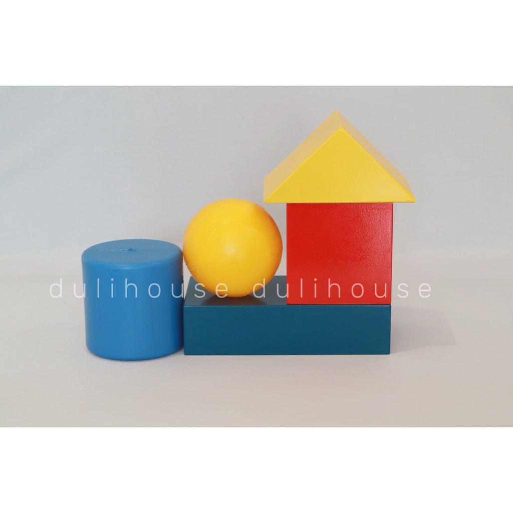 Đồ chơi Bộ năm khối hình cơ bản - Giúp bé nhận biết màu sắc &amp; phân biệt các hình khối đơn giản - Kích thích não bộ