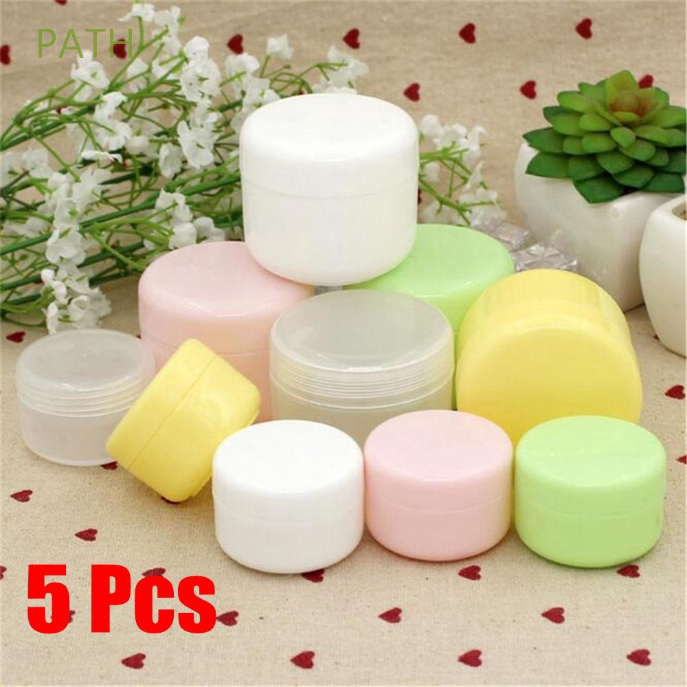 [Hàng mới về] Set 5 hũ rỗng chiết mỹ phẩm kích thước nhỏ gọn tiện dụng khi đi du lịch