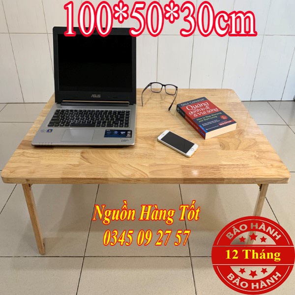 Bàn Gỗ Bàn Trà Gấp Gọn Đa Năng NAGA 100x50x30cm - Dùng Ngồi Bệt Kiểu Nhật Tatami