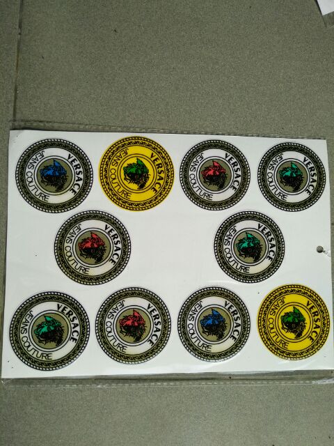 Bộ lô gô trang trí xe máy chữ versace