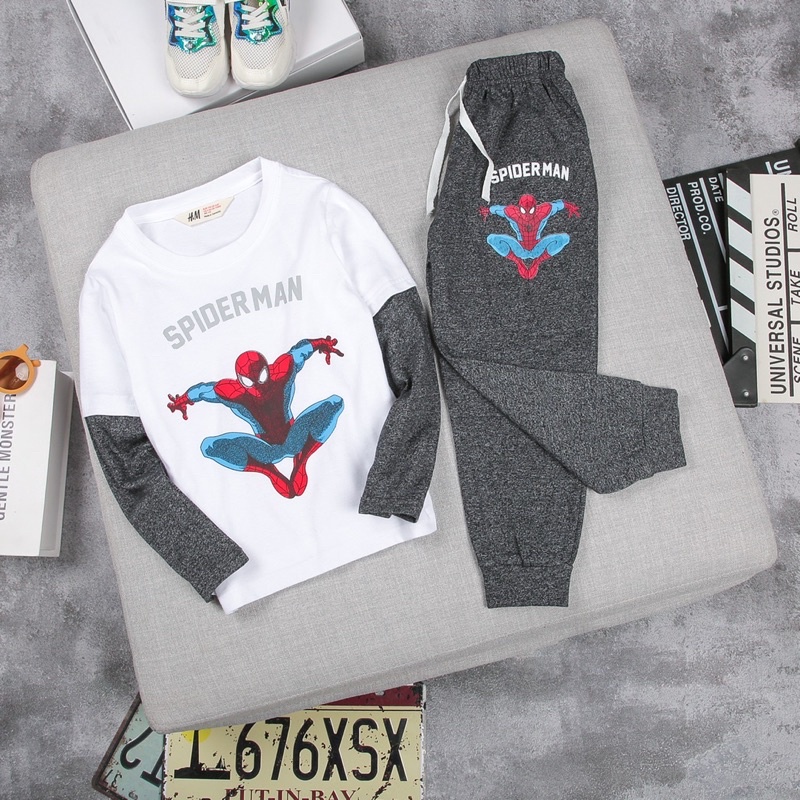 Bộ dài tay bé trai nối cotton mềm 2-7(10-24kg)