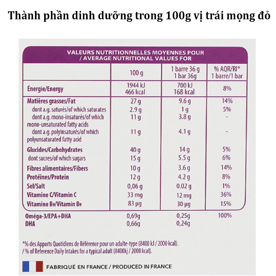 Bánh dinh dưỡng cho bà bầu và cho con bú La Fabrique/144g_Hàng chính hãng