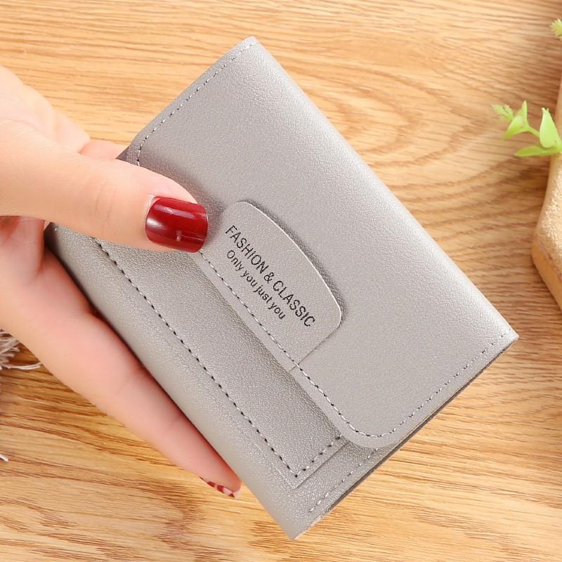 Ví nữ thời trang Hàn Quốc đẹp nhỏ gọn dễ thương bỏ túi giá rẻ nhiều ngăn có dây kéo SATONY VN25
