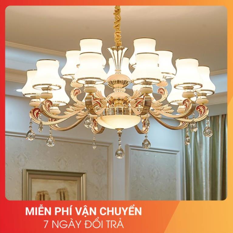 Đèn chùm AIKON kiểu dáng hiện đại 15 tay trang trí nội thất sang trọng, đẳng cấp - kèm bóng LED chuyên dụng.