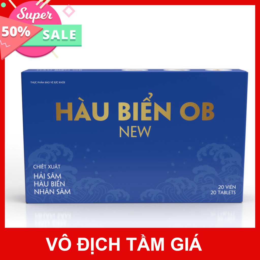 {Tem tích điểm} Hàu biển OB New – Hỗ trợ tăng cường sinh lý nam, bổ sung sinh lực phái mạnh, giúp bổ thận (20 viên)