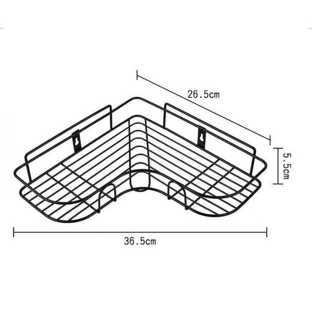 Kệ Góc Tam Giác Bằng Sắt Dán Nhà Tắm (Kèm 2 miếng dán)