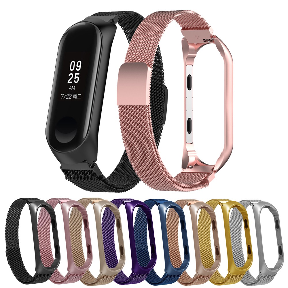 Dây Đeo Inox Milanese Cho Đồng Hồ Thông Minh Xiaomi Mi Band 3 4 5
