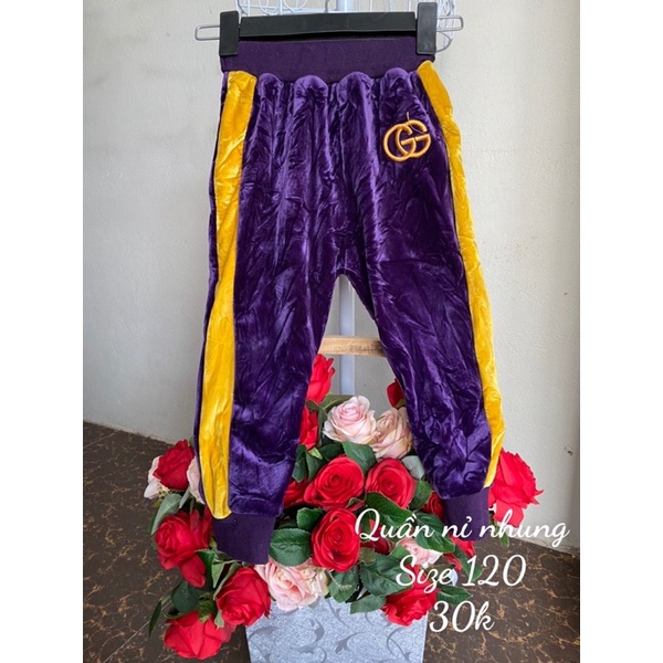 Quần nỉ nhung trẻ em