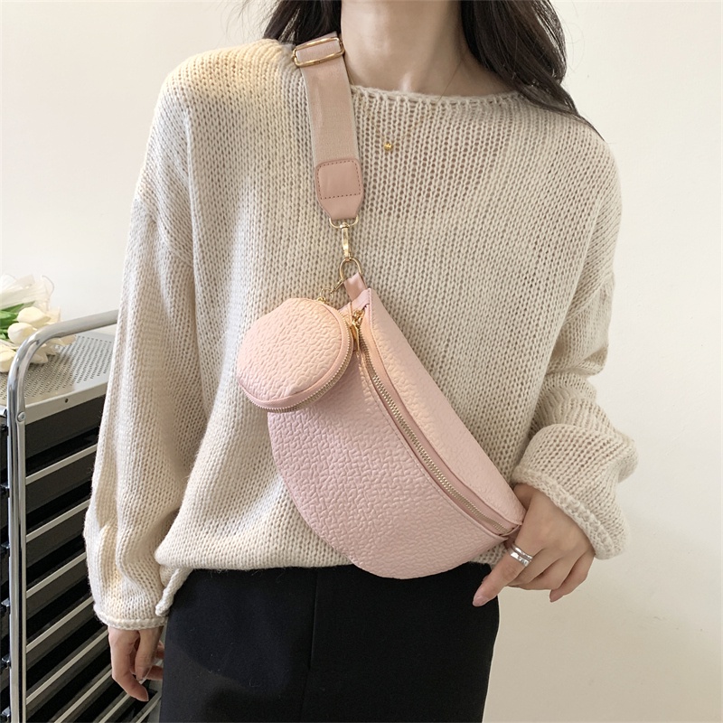 Túi Đeo Chéo Ngực Bằng Da PU Phong Cách Hàn Quốc Cho Nữ