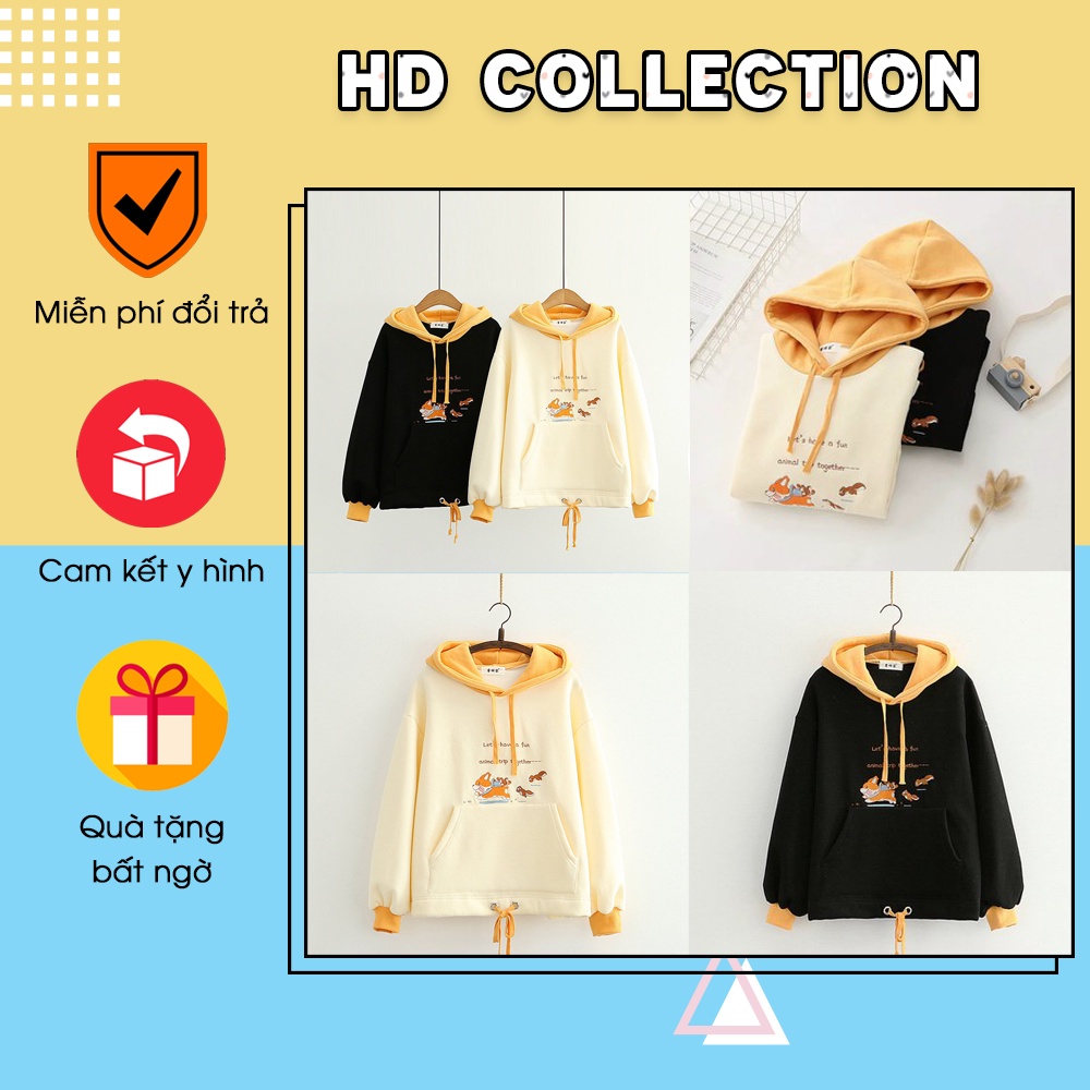 Áo Hoodie Cún Siêu cute 2 màu cực đẹp