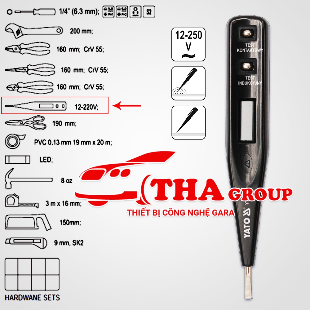 BỘ SỬA CHỮA ĐIỆN GIA DỤNG 147 CHI TIẾT Yato YT-39000