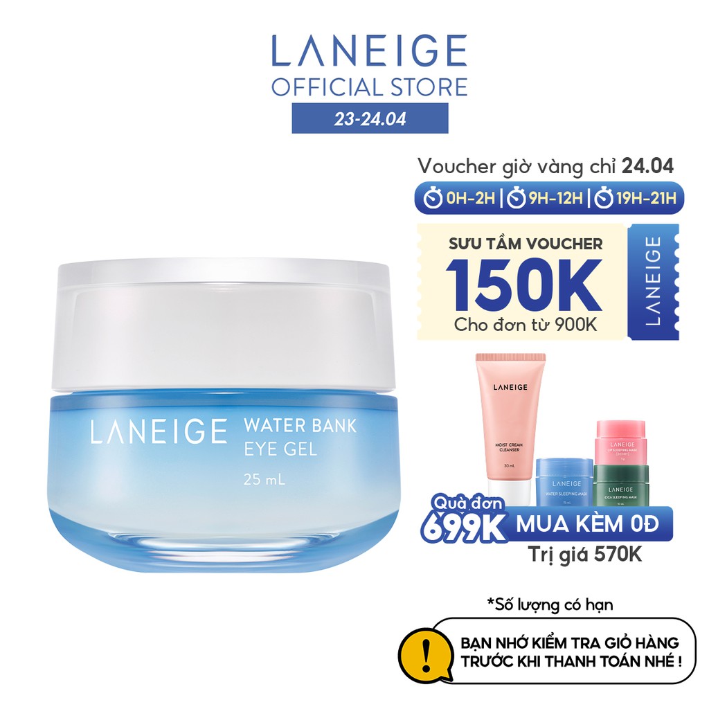  Kem dưỡng ẩm giảm bọng mắt Laneige Water Bank Eye Gel 25ml