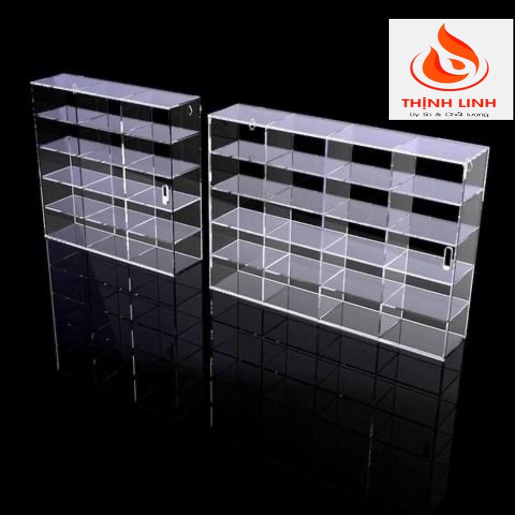 Kệ mica trưng bày mô hình ô tô trong suốt