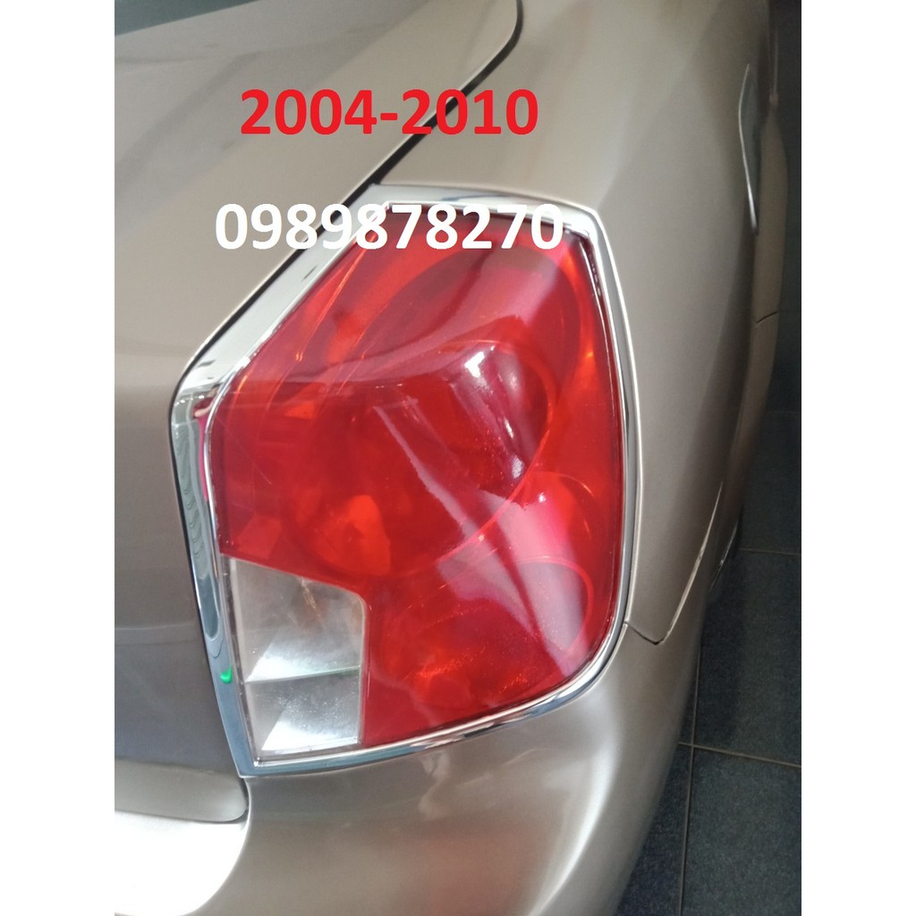 Bộ 2 Ốp viền đèn hậu + 2 ốp viền đèn pha mạ Crom xe Lacetti 2004-2009 BẢN VIỆT NAM