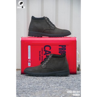 Boot lửng cố Da bò Tăng chiều cao SMARTMEN BIGMAN
