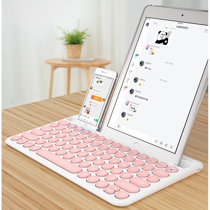 Bàn phím bluetooth keyboard cho máy tính bảng tablet kết nối đa thiết bị
