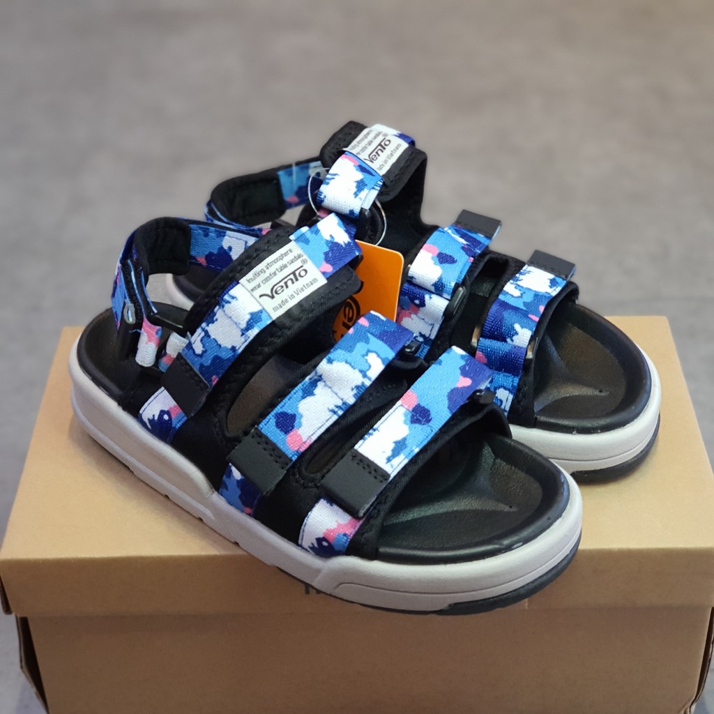 Sandal Vento chính hãng nam nữ SD-1001, Dép quai hậu tháo rời đế bằng, Giày quai dán đi học đi làm
