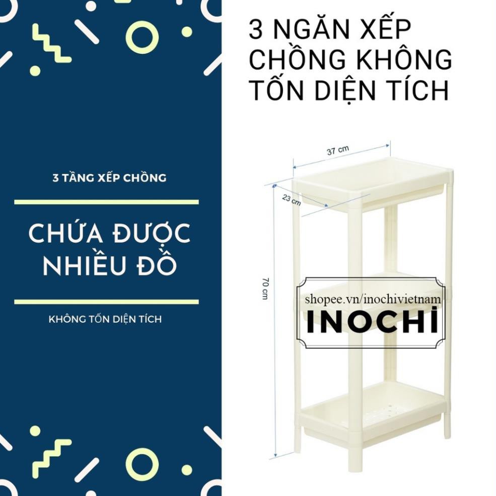 Kệ nhựa, nhà tắm đa năng chia 3 tầng Inochi Nhà Bếp Kệ Gia vị, đựng mỹ phẩm thông minh KET4T | BigBuy360 - bigbuy360.vn