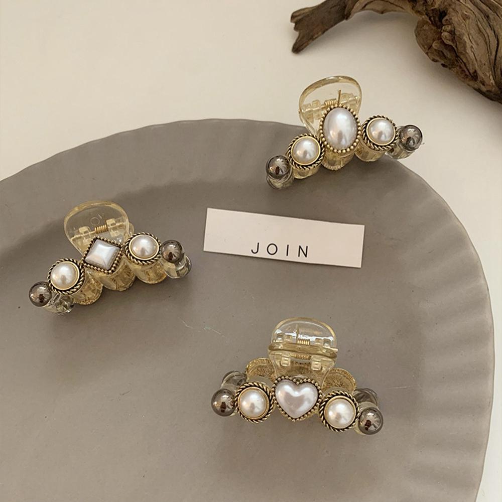 IVORY Kẹp Tóc Hình Oval / Vuông Phong Cách Hàn Quốc Ngọt Ngào Thanh Lịch Dành Cho