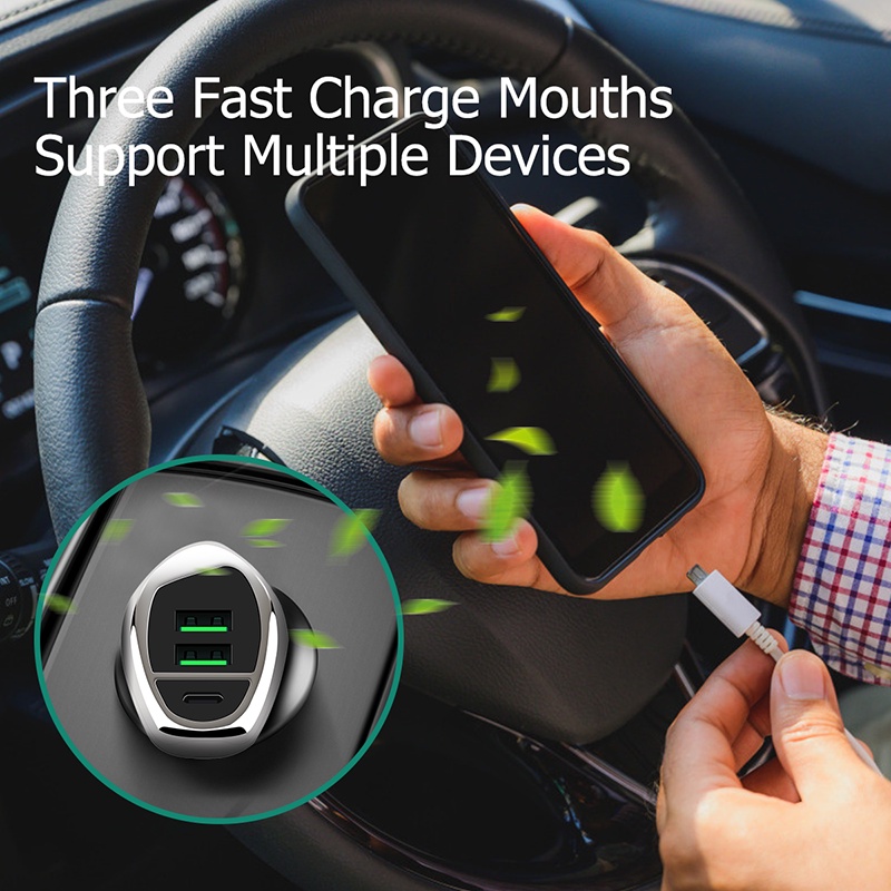 Bộ tẩu sạc đa năng trên xe hơi Wireless MP3 Car Charger  2 cổng USB dùng trong