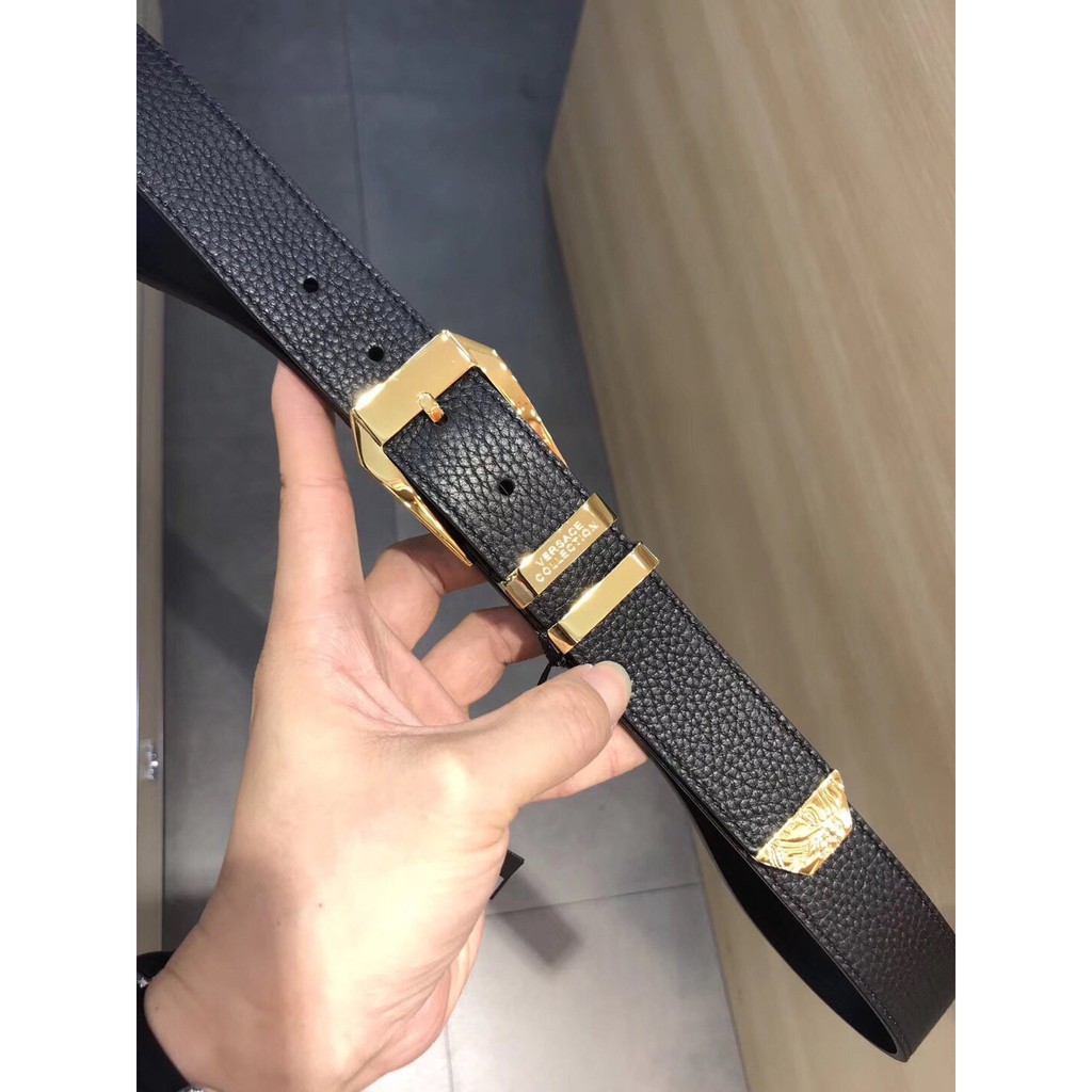 Thắt lưng versace Belt Couple Genuine Leather Luxury Waist Strap Jeans Pants Pin Buckle Waistband 329