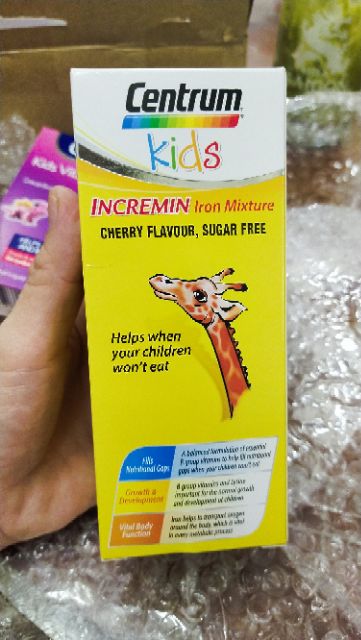  2022- Centrum Kids Incremin Iron Mixture của ÚC 200ml cho bé biếng ăn