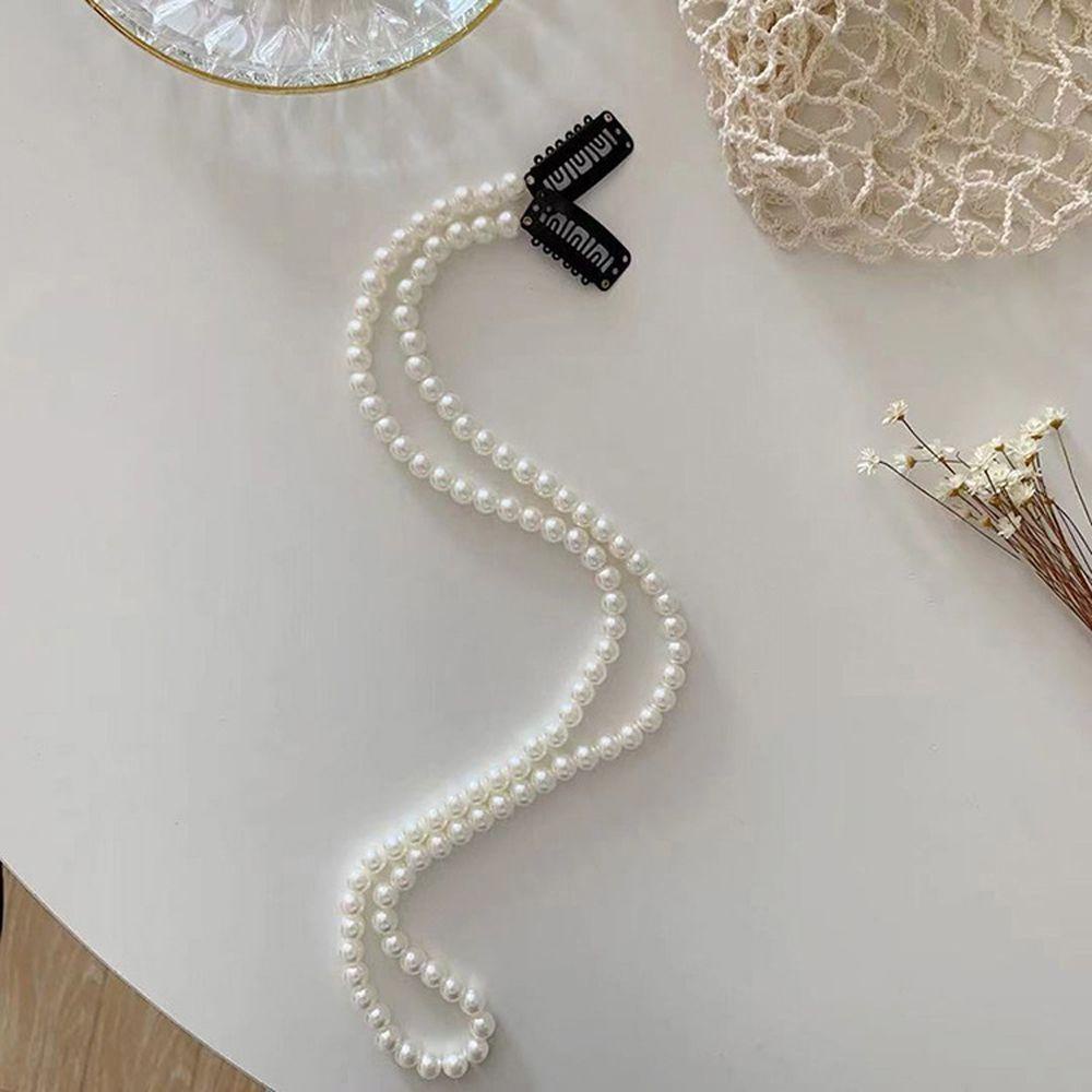 Kẹp Tóc Đuôi Ngựa Bằng Hợp Kim Đính Hạt Thanh Lịch Dành Cho Bạn Gái