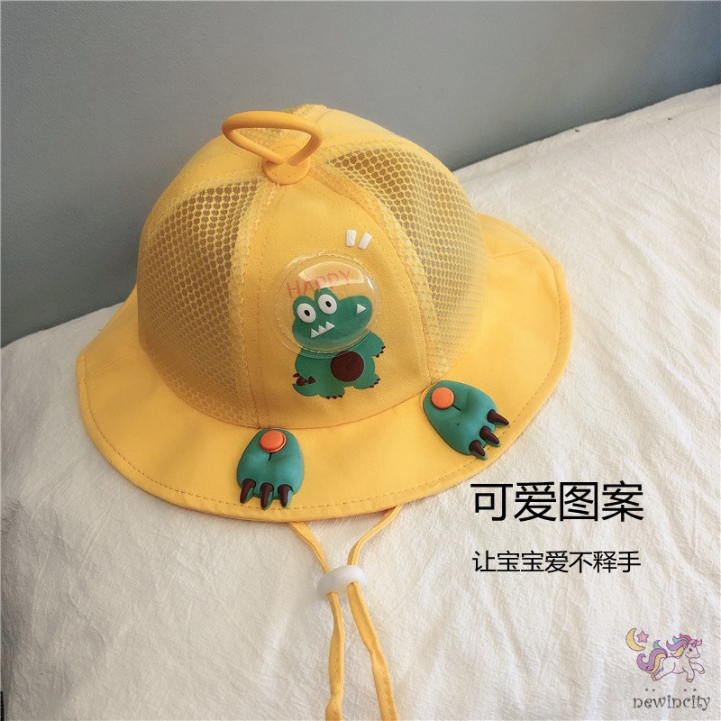 Mũ Lưỡi Trai Phối Lưới Thoáng Khí Họa Tiết Hoạt Hình Phong Cách Hàn Quốc