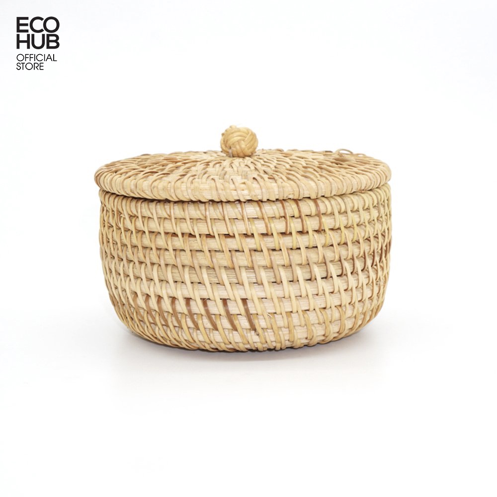 Hộp đựng đồ ECOHUB bằng mây 12x7cm (Rattan Box)