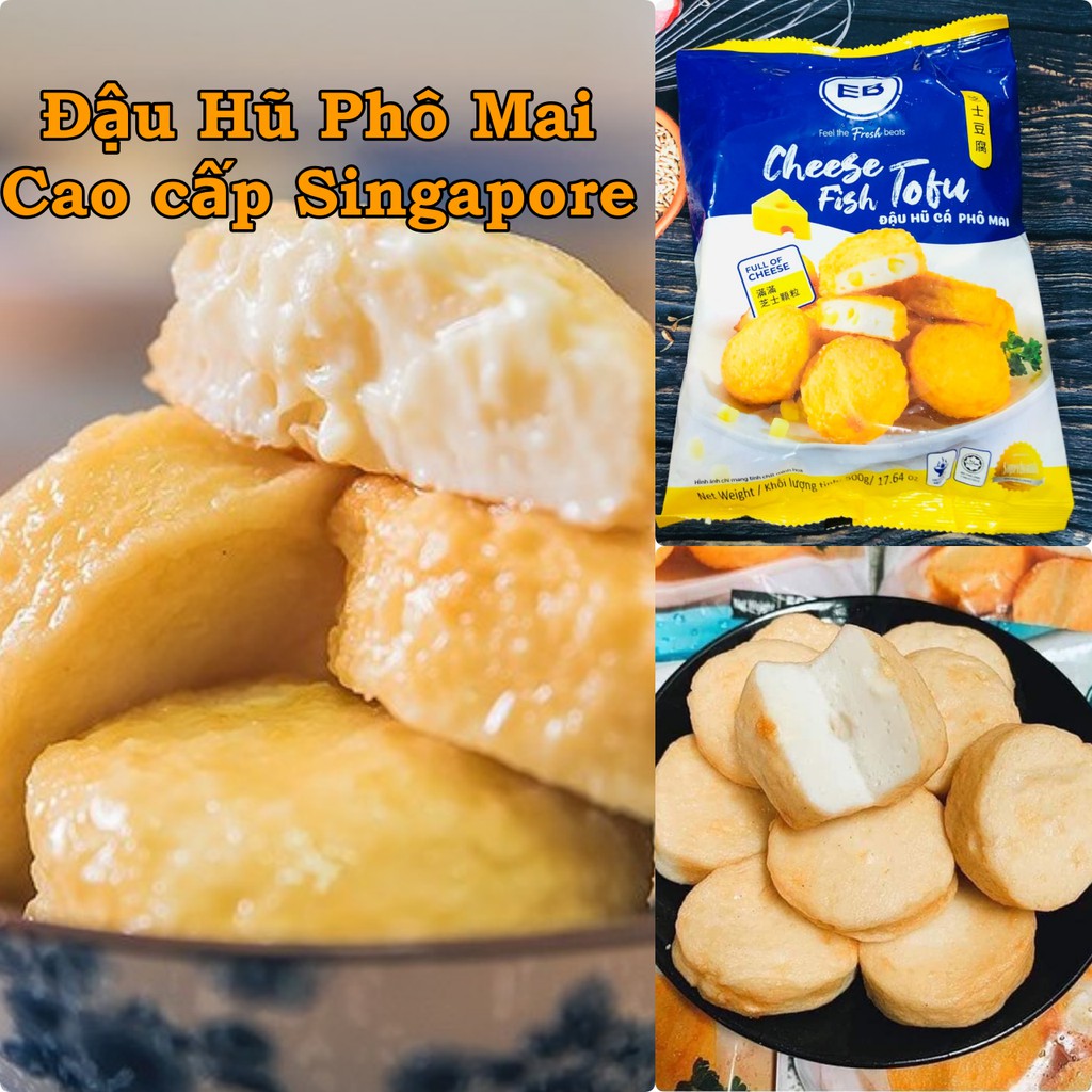 [Giao HCM 30p] Đậu Hũ Cá Phô Mai Singapore 500g 25 viên to