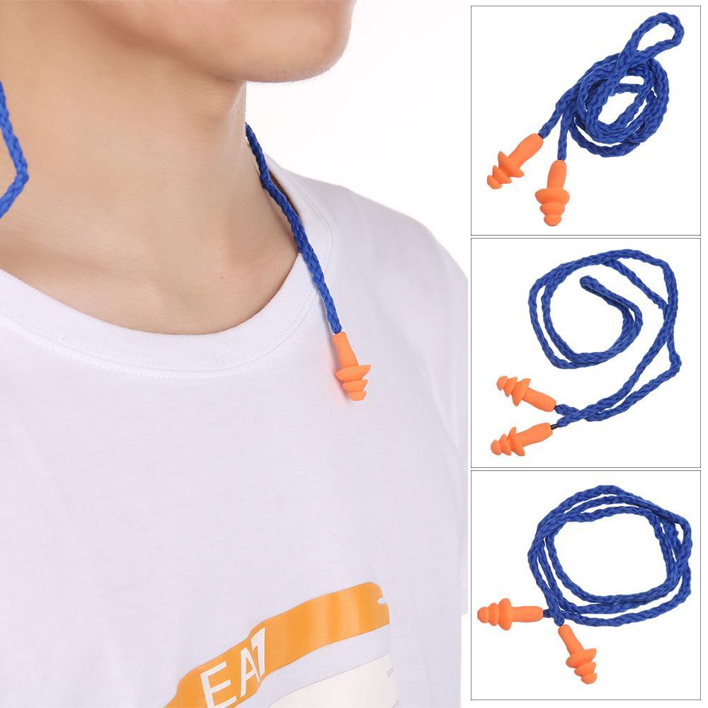 Set 10 Nút Bịt Tai Bằng Silicone Mềm Chống Ồn Có Thể Tái Sử Dụng Khi Đi Bơi