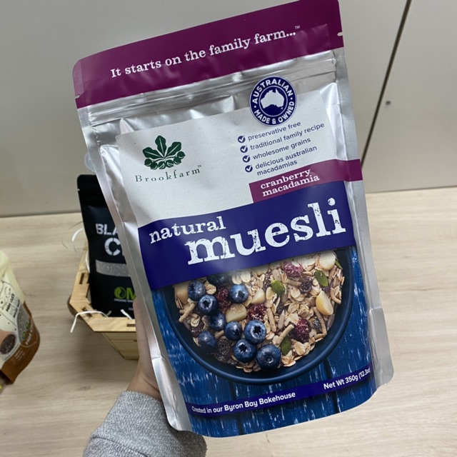 Ngũ Cốc Ăn Kiêng Dinh Dưỡng Muesli Úc - Brookfarm Muesli (gói 350g)