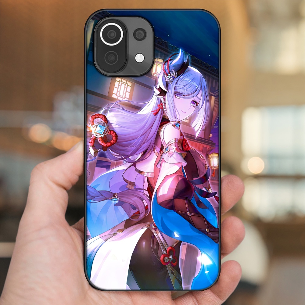 Ốp lưng Xiaomi Mi 11 Lite viền đen in hình Shenhe Genshin Impact