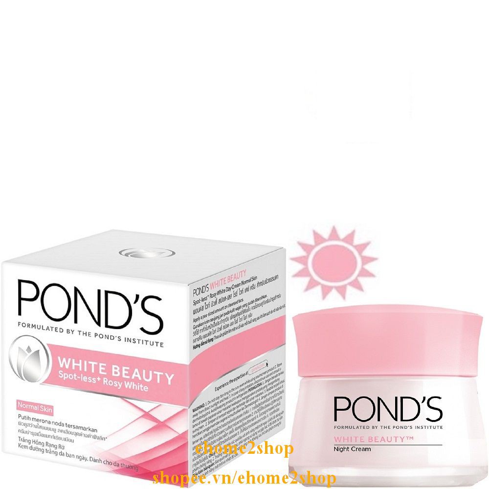 Kem Dưỡng Da 50g Ban Ngày Làm Trắng Hồng Rạng Rỡ Ponds White Beauty, shopee.vn/ehome2shop.