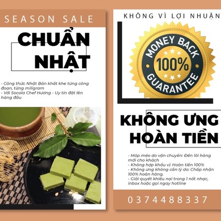 1 Viên Socola tươi Nama Chocolate Matcha - Sô cô la vị trà xanh - Chef Hương