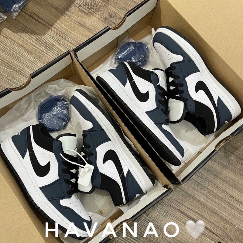 Giày thể thao nam nữ sneaker -  giày jocdan xanh than  cổ thấp - hàng 11 full bill full box]  jd1 thấp cổ ❤️