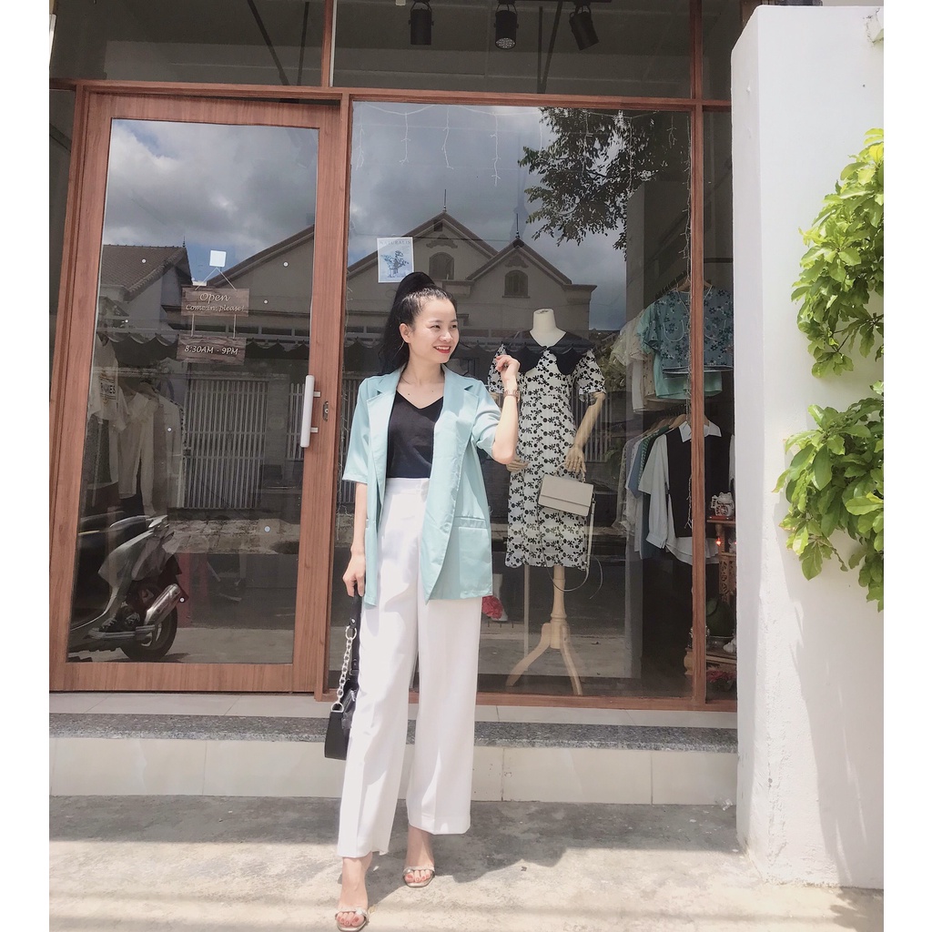 Blazer tay ngắn (hàng có sẵn) hình thật shop chụp | BigBuy360 - bigbuy360.vn
