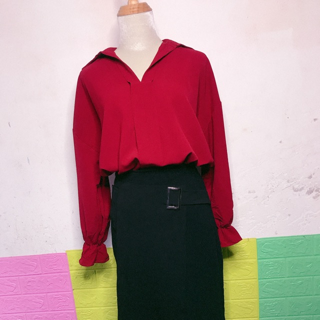 Áo kiểu dạng sơ mi sang chảnh nhiều mẫu (shop tạm k có sp này vì để trên sg đến tháng 1/2022 nhé ạ)