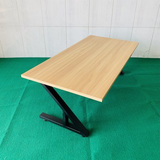 Mua Bàn làm việc (R50*D100*C35cm) chân sắt chữ Z gấp bệt {GIÁ TẠI XƯỞNG} mặt gỗ MDF NHẬP KHẨU màu vàng vân gỗ sồi dày 17mm