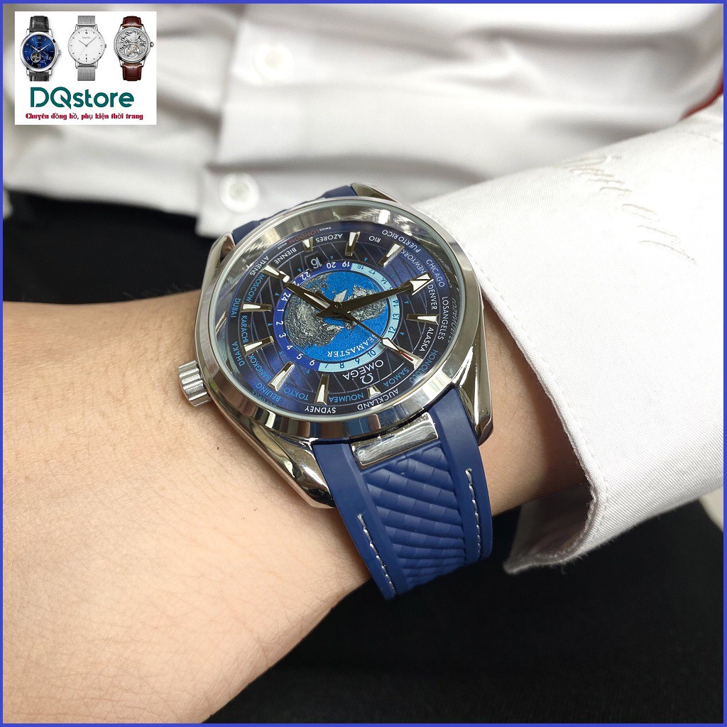 [Giá hủy diệt] [Ảnh thật]  Đồng Hồ Nam OMG xanh máy cơ automatic, mặt đá Sapphire chống xước, chống nước siêu tốt