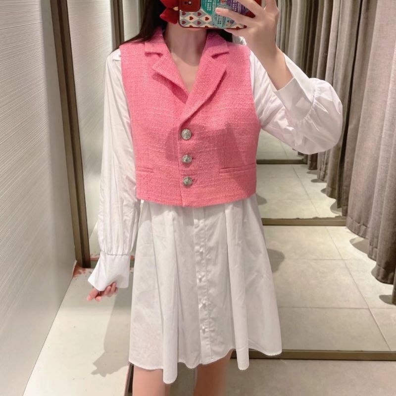 ÁO BLAZER HỒNG VẢI TWEET ZARA XUẤT XỊN TQXK
