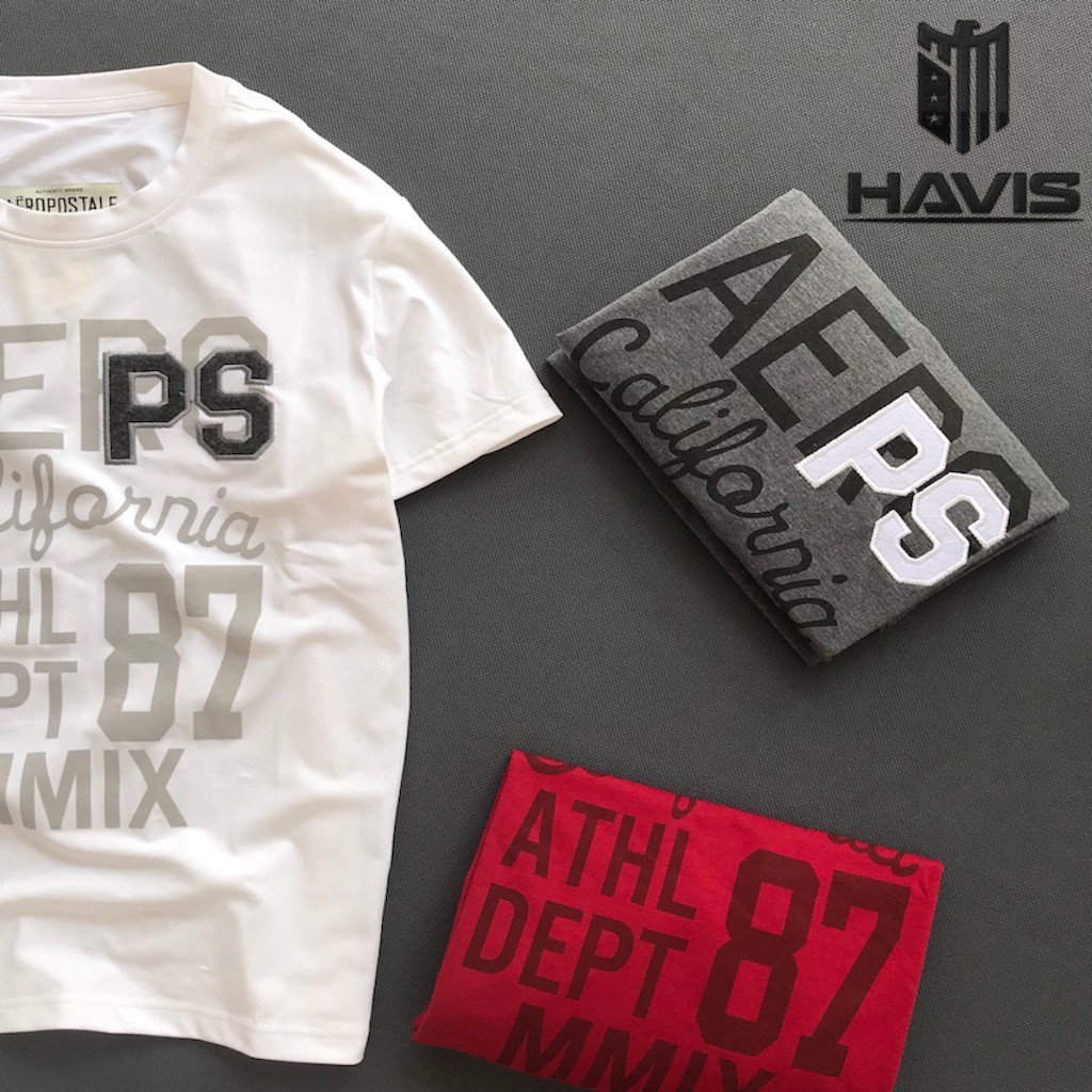 Áo thun nam tay ngắn Havis phối hoạ tiết in và thêu mẫu mới năng động ASTD054 | BigBuy360 - bigbuy360.vn