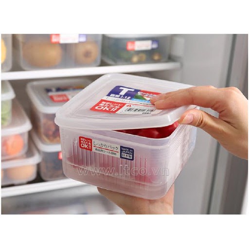 Hộp nhựa đựng thực phẩm 1.1L Nakaya  - Nội địa Nhật Bản