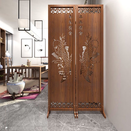 Bình Phong Vách Ngăn Cá Chép Phong Thủy Trang Trí KIKO Gỗ MDF 15mm chống Mọt Đa Năng- VN 10751