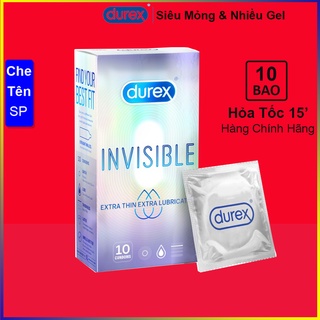 Bao cao su Durex Extra Thin Extra Lubricated 10 bao, Hàng chính hãng siêu mỏng nhiều gel, phân phối độc quyền HN