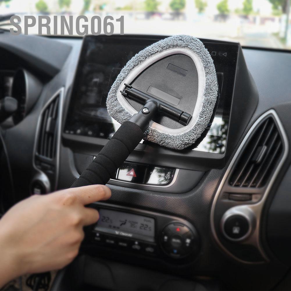 Spring061 Dụng cụ làm sạch kính chắn gió Bàn chải mềm Khăn sợi siêu mịn Chất tẩy bụi sương mù lau thiên văn Xử lý cửa sổ tự động Công rửa