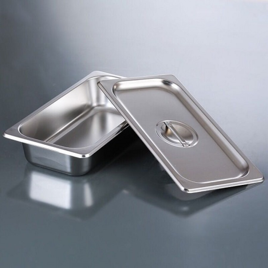 Khay đựng topping inox 1/2 1/4 1/6 có nắp