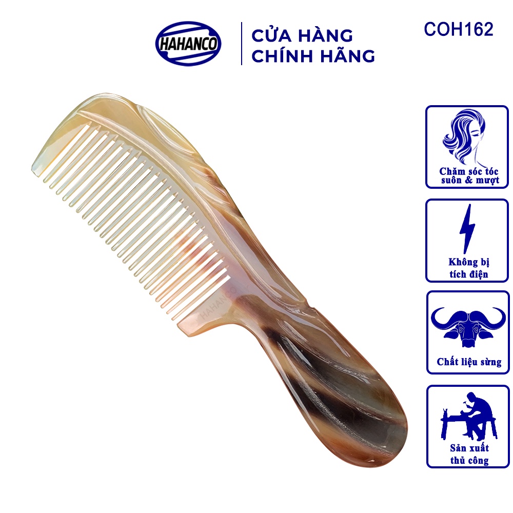 Lược Sừng Chuôi Khía Xuất Nhật HAHANCO  Cỡ Nhỏ Có Thể Bỏ Túi - COH162