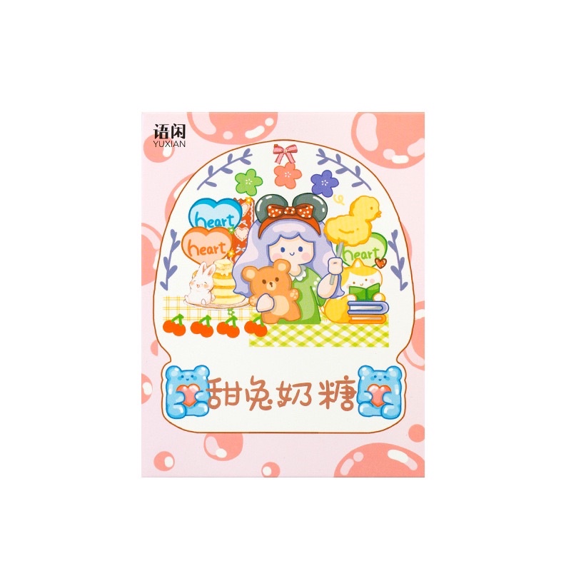 Hộp 50 tấm sticker đa dạng phong cách trang trí sổ siêu đáng yêu